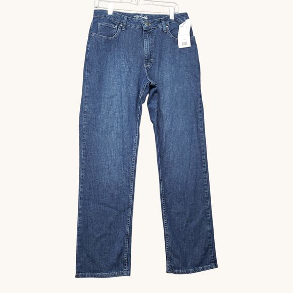 Lee Denim - NWT Lee Riders Womens Bootcut Jeans 12 Medium Dark Indigo Blue Deep Dye 30x29